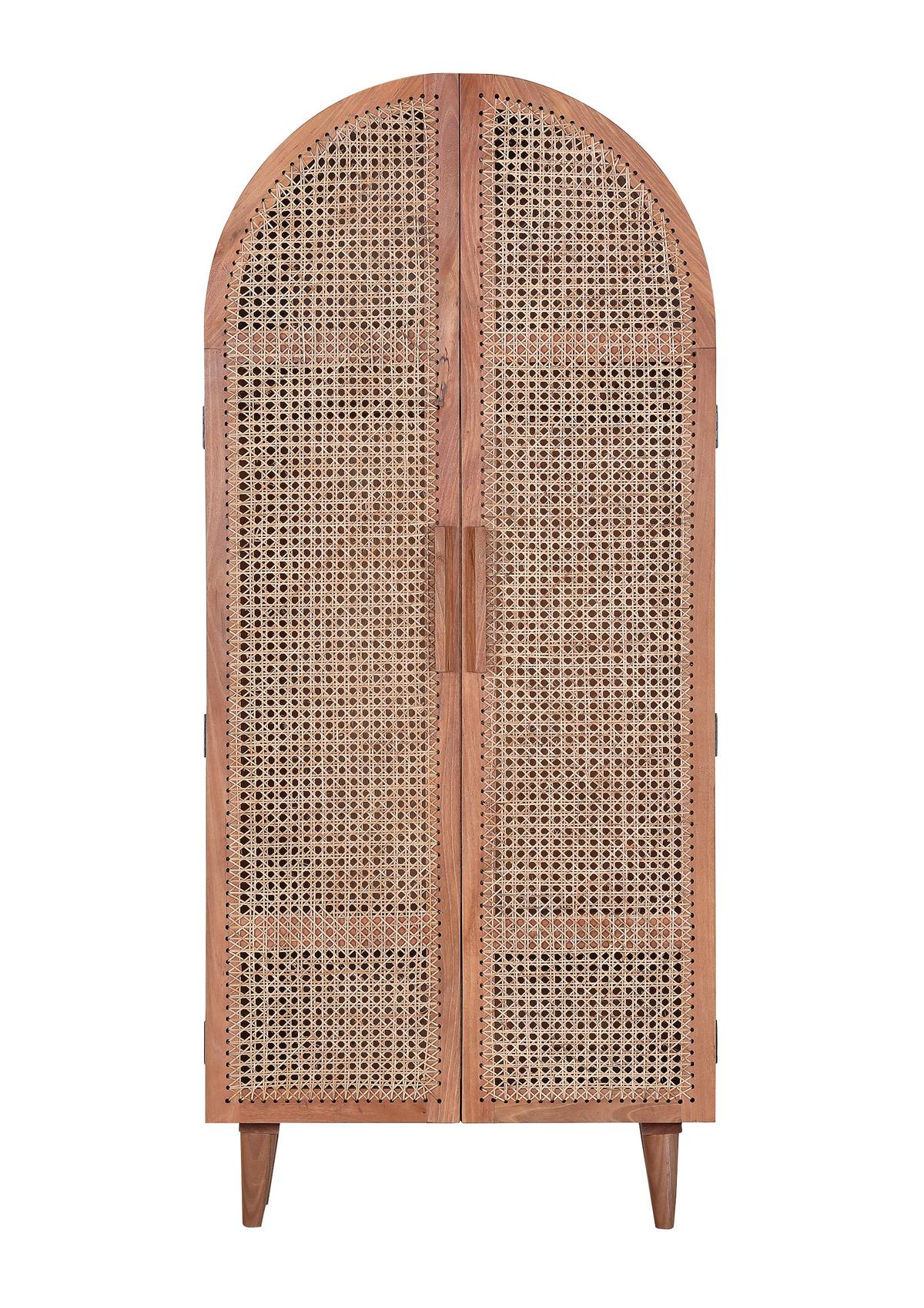 Kleiderschrank aus Mangoholz massiv - Naturfarben, Lifestyle, Holz (90/190/48cm) - Premium Living