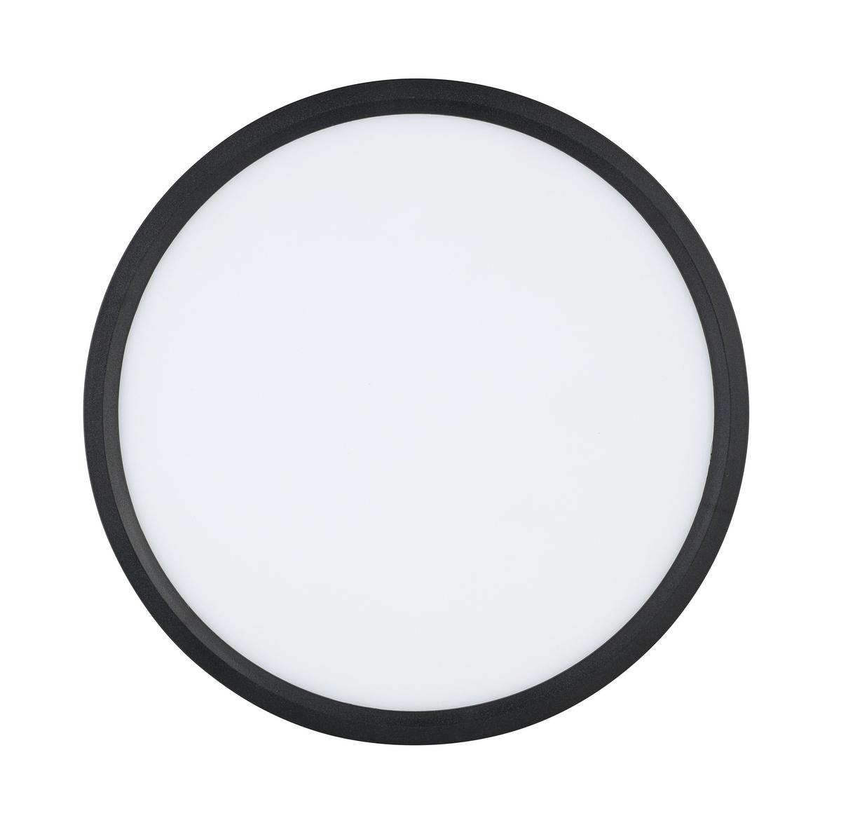 LED-Deckenleuchte Tir Scwharz/Weiß max. 18 Watt - Schwarz/Weiß, MODERN, Kunststoff (30/2,5cm) - Mömax