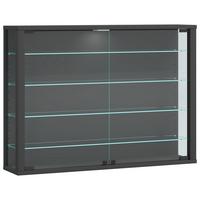 Viseča Vitrina Vitrosa L, Antracit - antracit, Design, steklo/leseni material (83/60/18cm) - MID.YOU