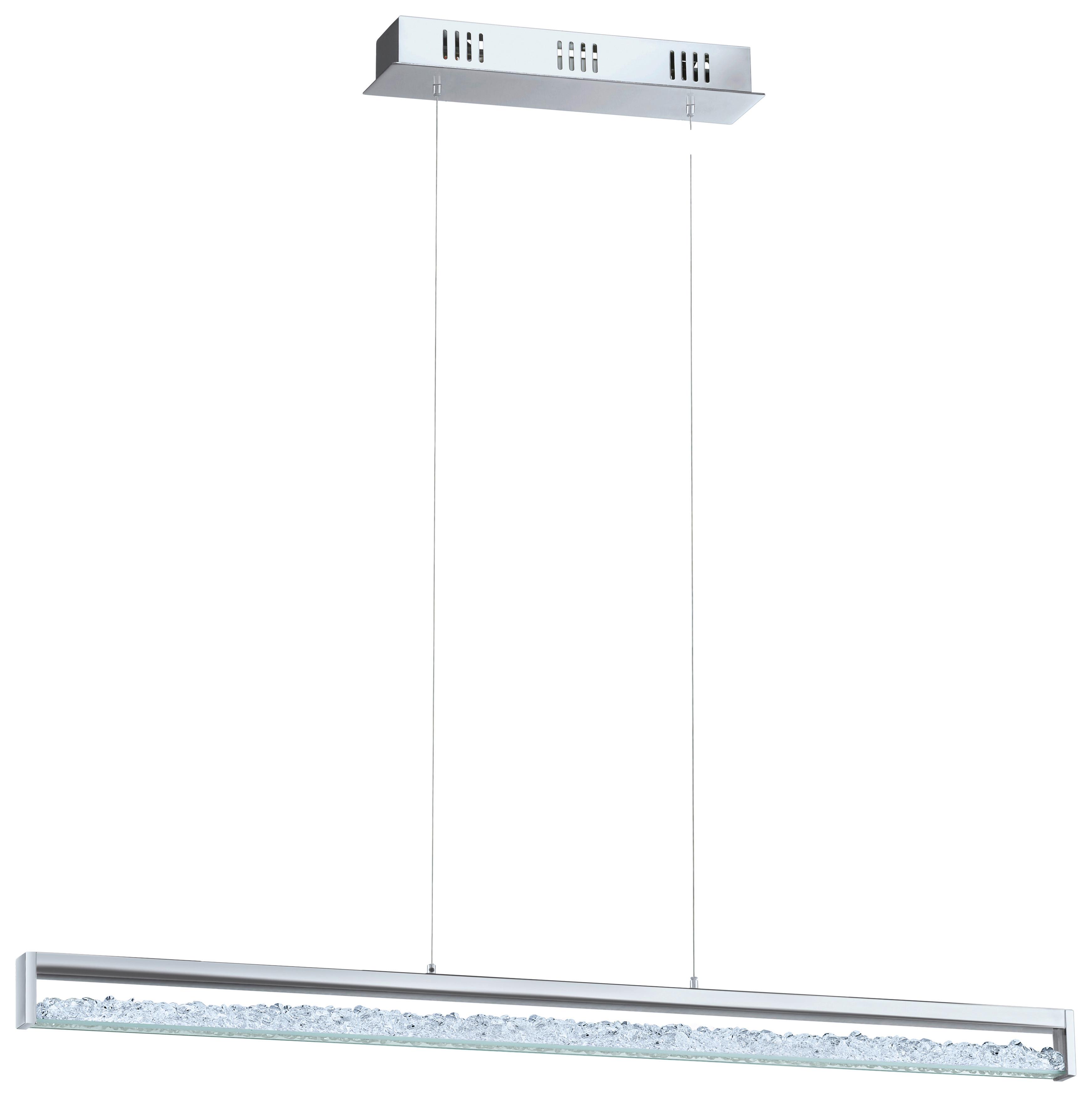 KRYSZTAŁOWA LAMPA WISZĄCA 93626 CARDITO 1 - przejrzysty/kolor chromowy, Design, metal/szkło (100/8/110cm) - Eglo