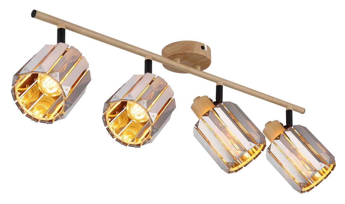 STRAHLER 80040446 RUN - Braun/Grau, Trend, Glas/Metall (64cm) - Globo