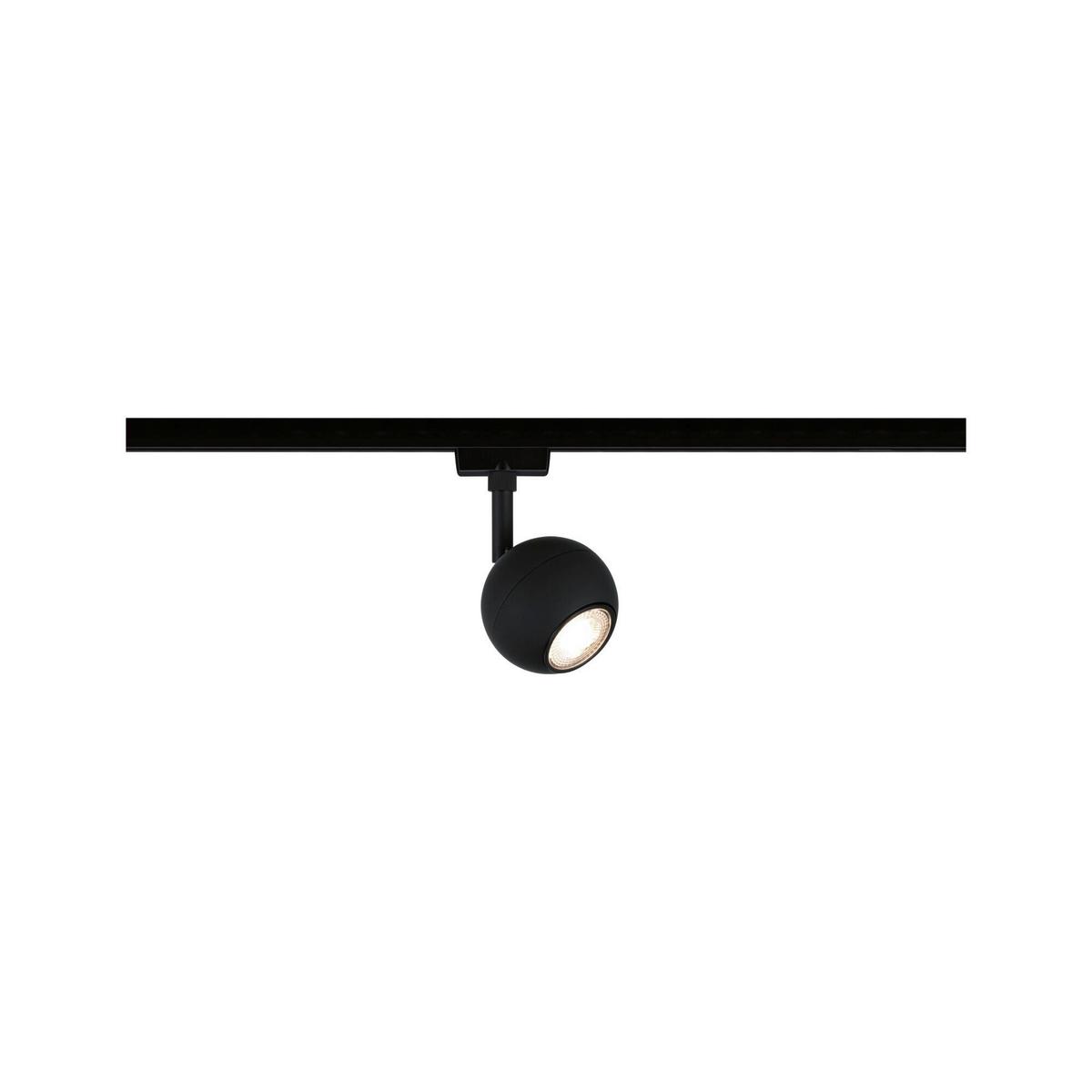 Schienensystem-Strahler Urail Tup Schwarz max. 10 Watt - Schwarz, Design, Metall (8,0/15,9cm) - Paulmann