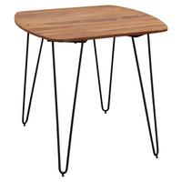 Esstisch aus Sheeshamholz - Sheeshamfarben/Schwarz, MODERN, Holz/Metall (80/80/76cm) - MID.YOU