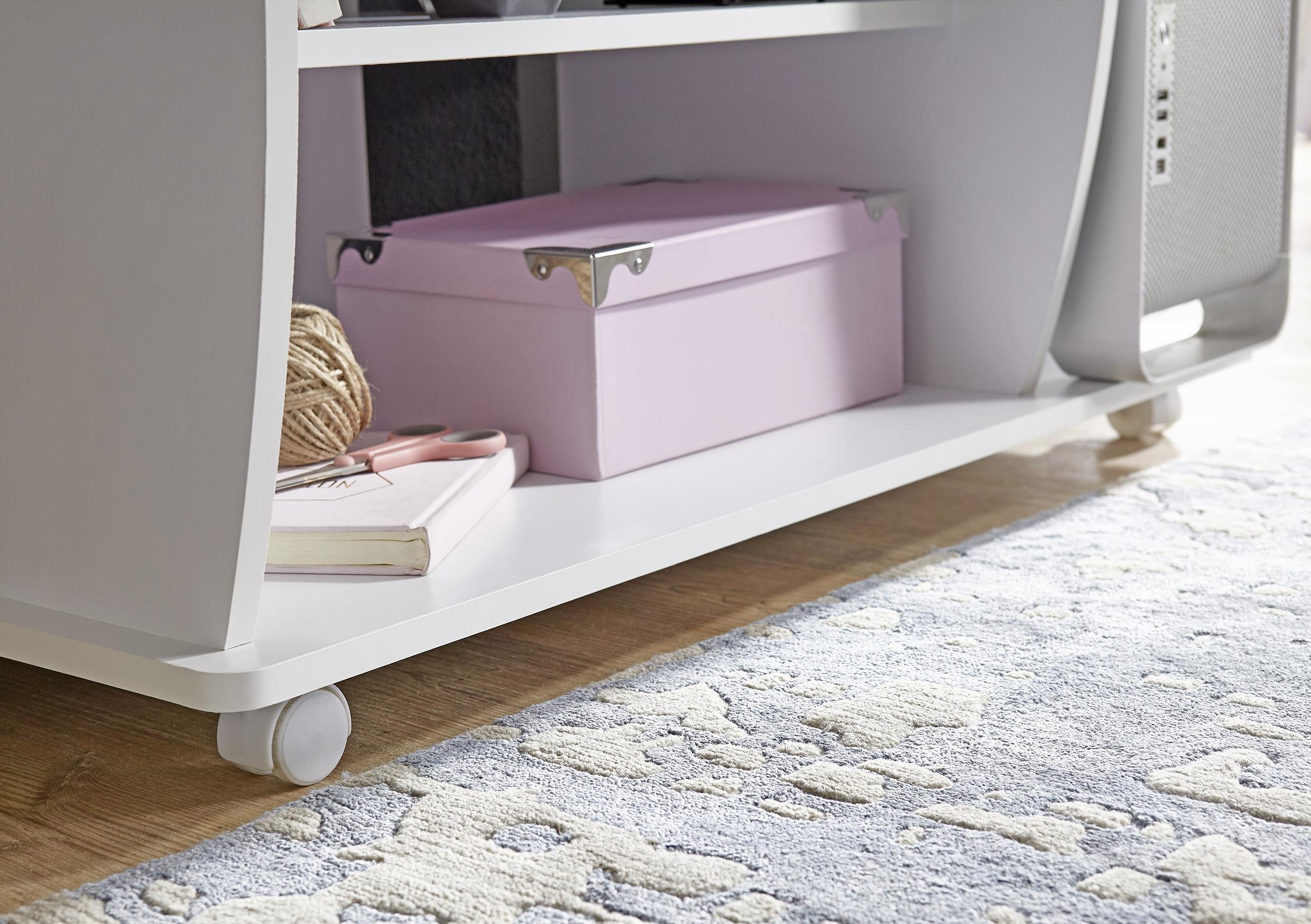 Računalniška Miza Diana - bela, Konvencionalno, umetna masa/leseni material (50/90/71cm) - MID.YOU