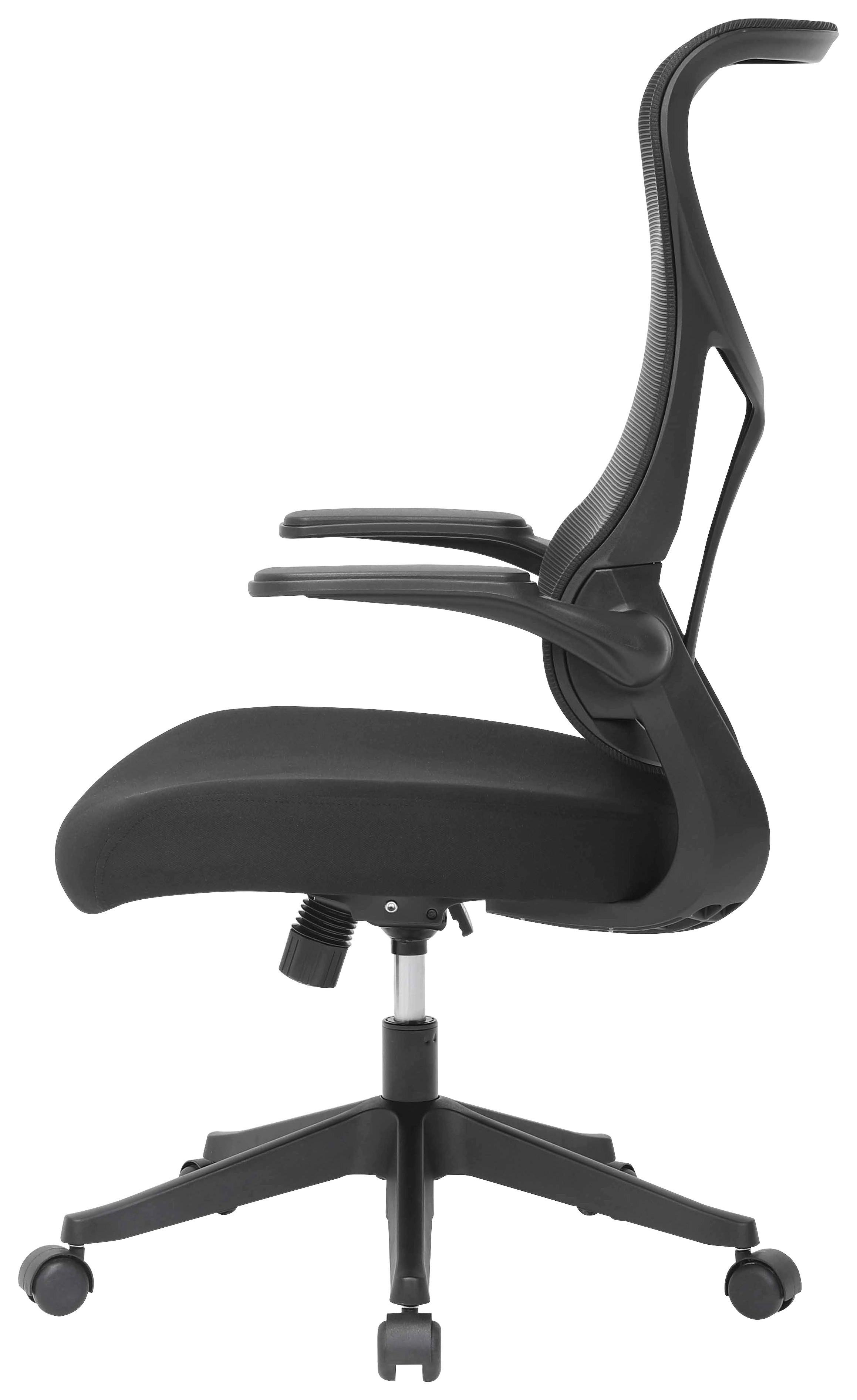 SNURRSTOL ROXY - svart, Design, metall/trä (63/106-114/68cm) - Mömax