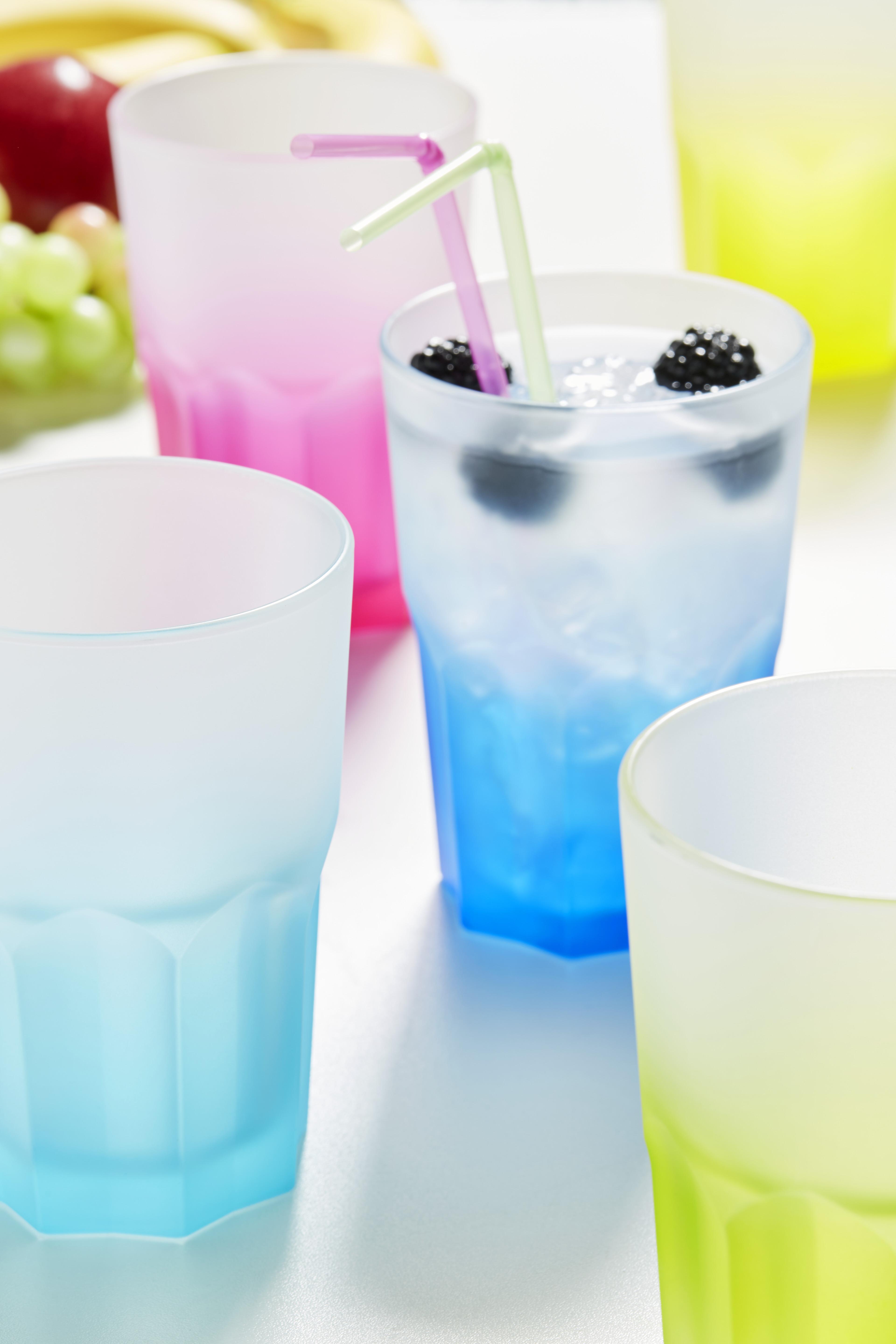 Trinkglas Sandy in diversen Farben - Türkis/Pink, MODERN, Glas (0,40l) - Modern Living