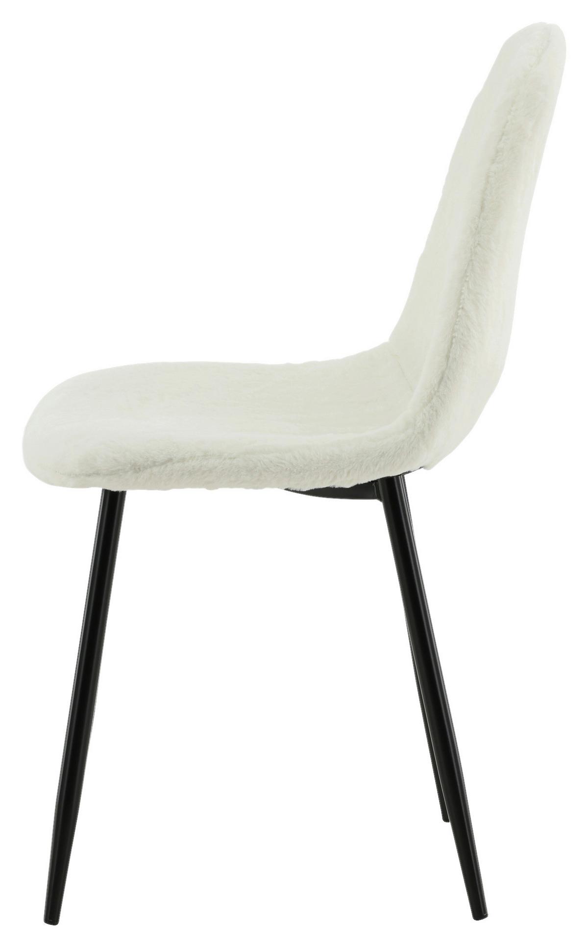 STUHL-SET POLAR - Schwarz/Weiß, Design, Textil/Metall (44/87/53cm) - Livetastic