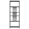 Standregal "Diosp", Anthrazit - Anthrazit/Grau, Design, Holzwerkstoff (56,9/160/25cm) - Livetastic