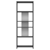 Standregal "Diosp", Anthrazit - Anthrazit/Grau, Design, Holzwerkstoff (56,9/160/25cm) - Livetastic