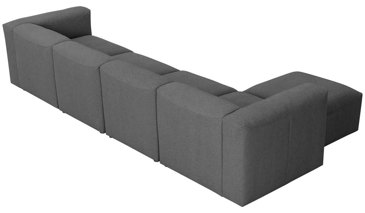 ECKSOFA LENA - Anthrazit, Design, Kunststoff/Textil (175/350cm) - Max Winzer