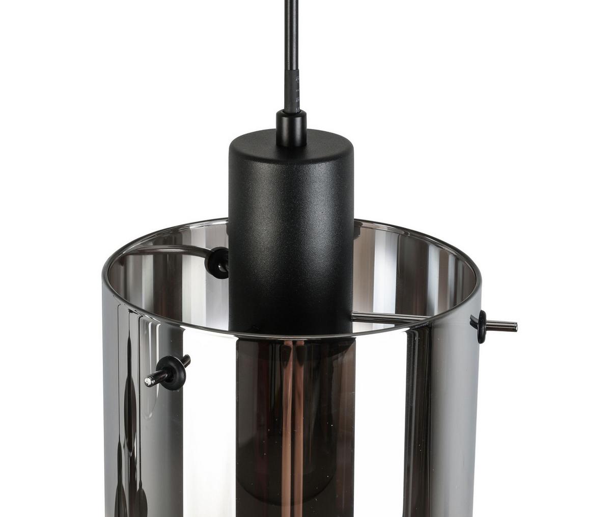 LAMPA WISZĄCA VASO - czarny/kolor chromowy, Design, metal/szkło (86/34/120cm) - Novel