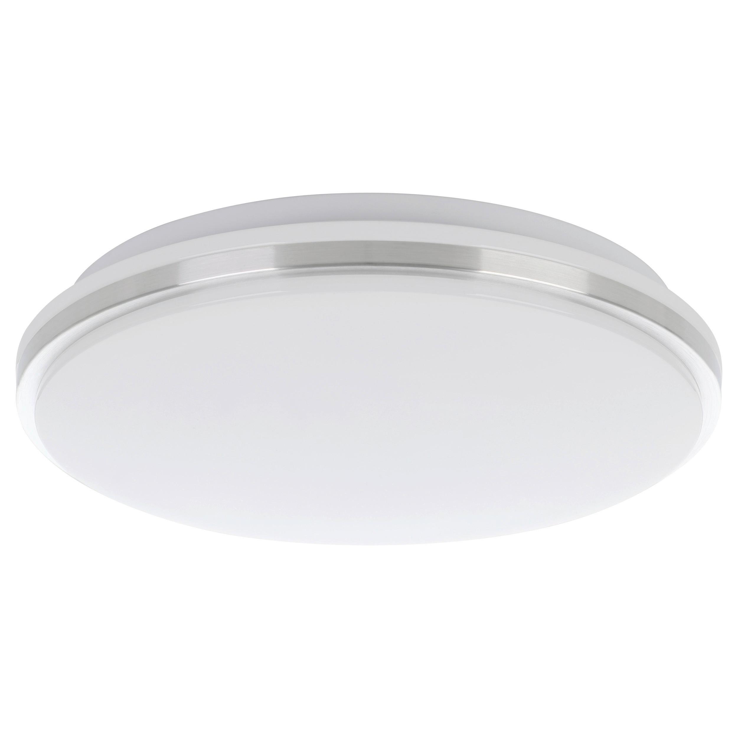 Led-wandleuchte Marunella-S Nickel Weiss - Weiss/Nickelfarben, Basics, Kunststoff/Metall (34/6,5cm) - Eglo