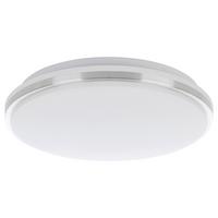 Led-wandleuchte Marunella-S Nickel Weiss - Weiss/Nickelfarben, Basics, Kunststoff/Metall (34/6,5cm) - Eglo