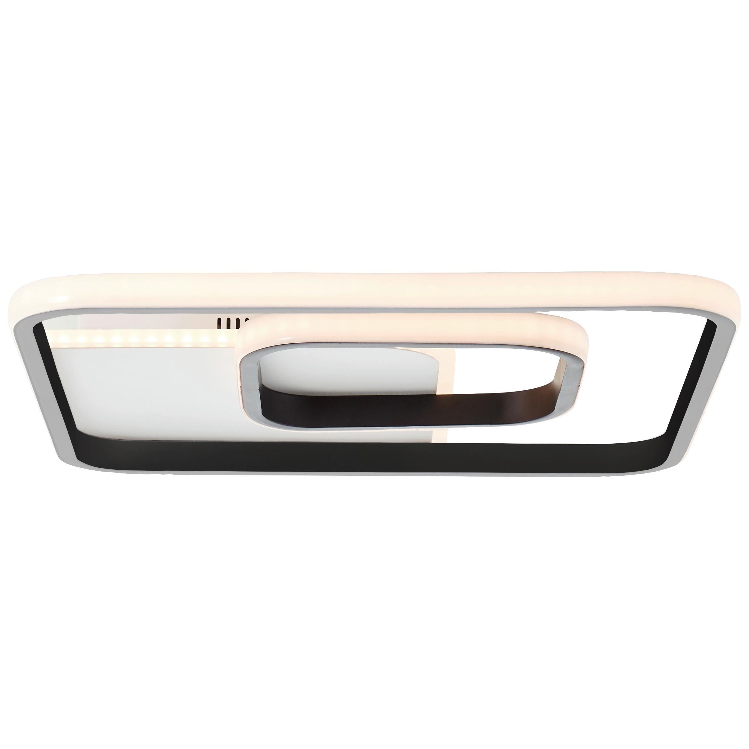 LED-Deckenleuchte Quon Schwarz/Weiß max. 34 Watt - Schwarz/Weiß, Design, Kunststoff/Metall (5,6/40,4/40,4cm) - Brilliant
