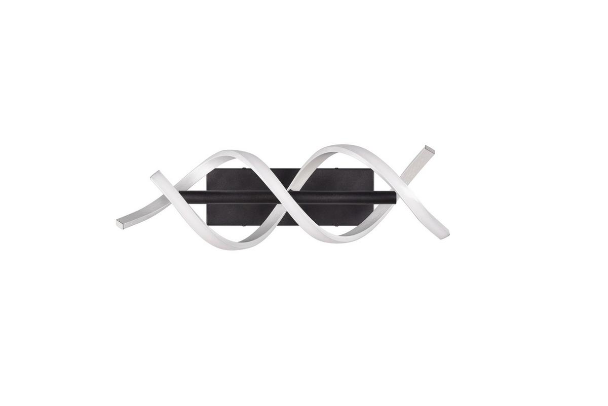KINKIET LED 241810205 SEQUENCE - czarny/kolor aluminiowy, Design, metal (47/13,5/20,5cm) - Trio Leuchten