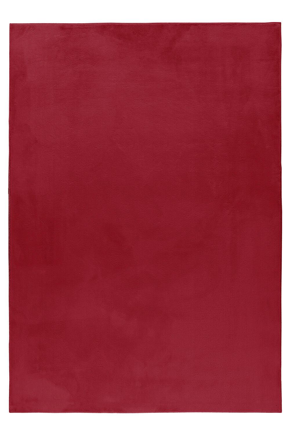 Preproga Z Visokim Florom Pouffy, Rdeča, 80x250cm - rdeča, Basics, tekstil (80/250cm)
