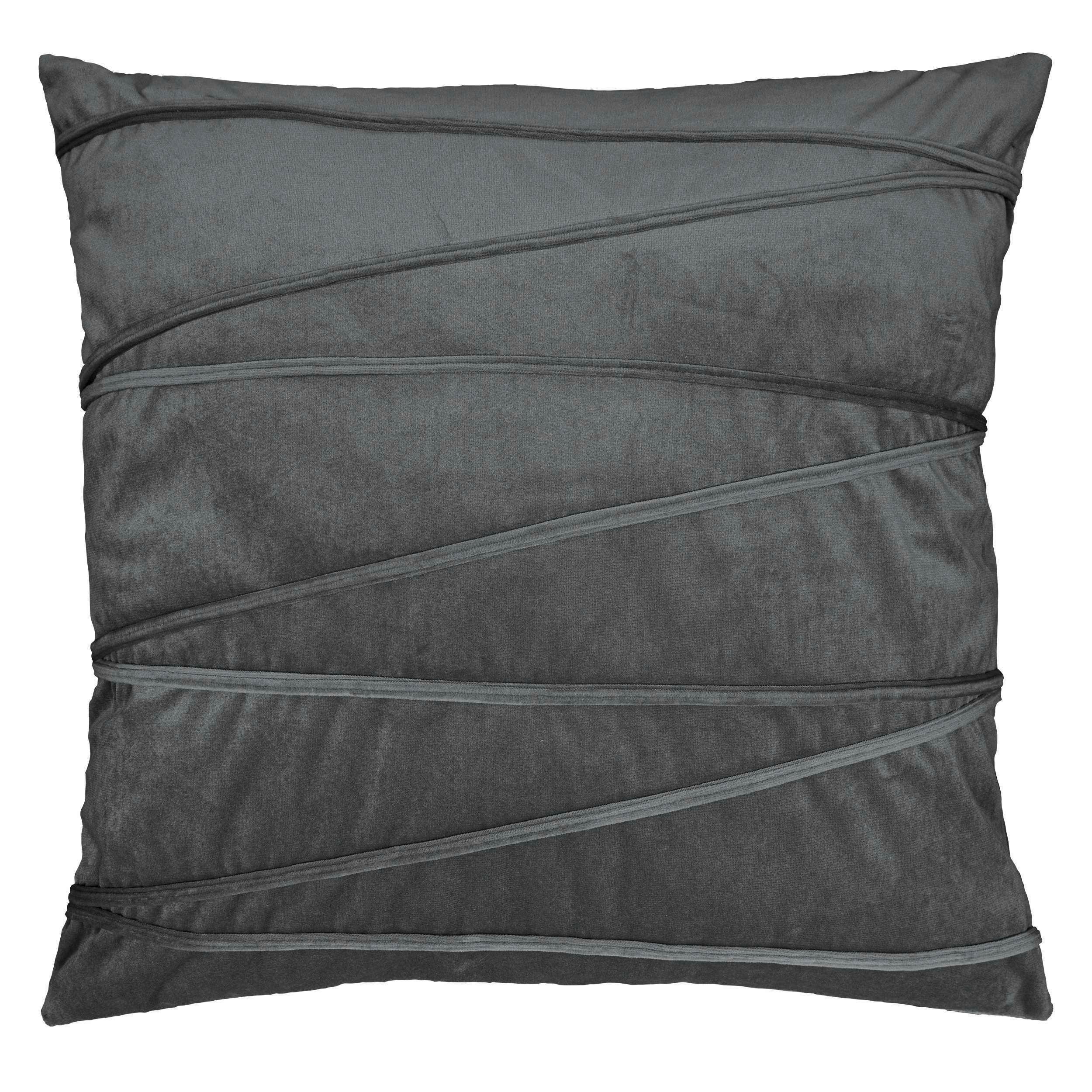Díszpárna Lilly 45/45 - antracit, textil (45/45cm)