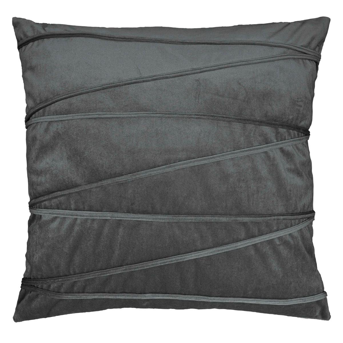 Díszpárna Lilly 45/45 - antracit, textil (45/45cm)