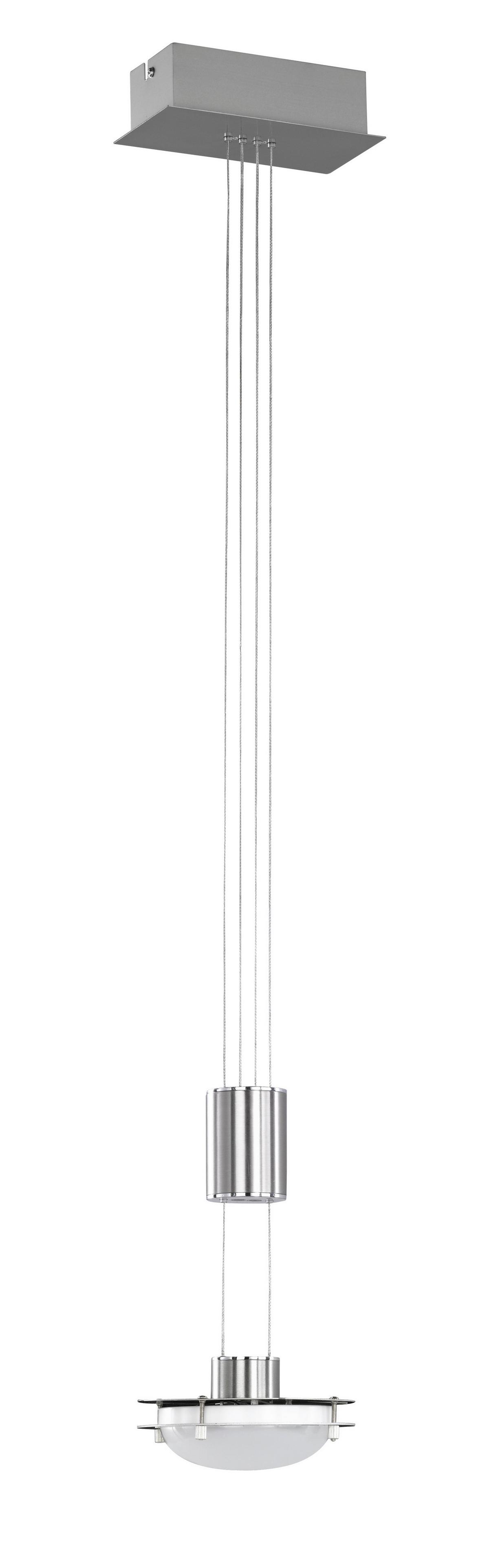LAMPA WISZĄCA LED TOULOUSE - cappuccino/kolor niklowy, Modern, tworzywo sztuczne/metal (18/150cm) - Wofi