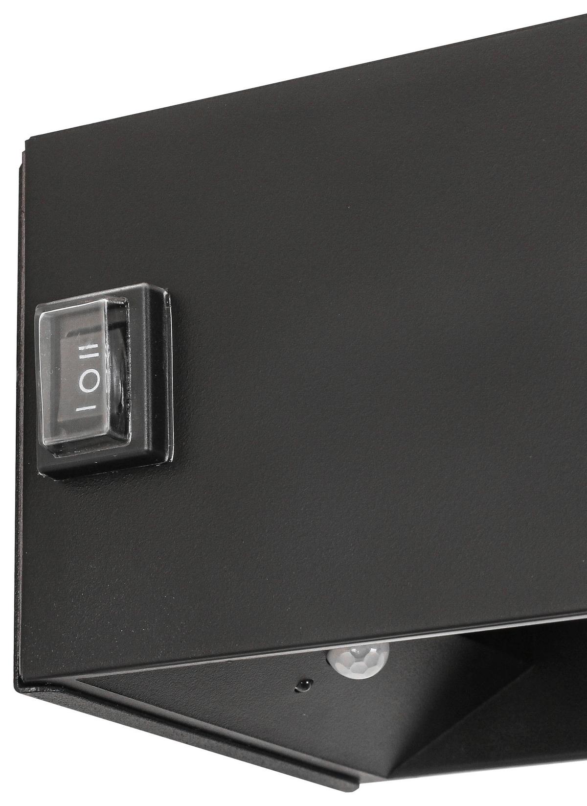 LED-Wandleuchte Hero1 Schwarz max. 3 Watt - Schwarz, MODERN, Kunststoff/Metall (10,28/10,1/8,05cm) - Modern Living