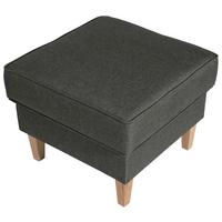 Hocker Lorris Anthrazit Flachgewebe - Anthrazit/Buchefarben, MODERN, Textil (53/45/53cm) - Max Winzer