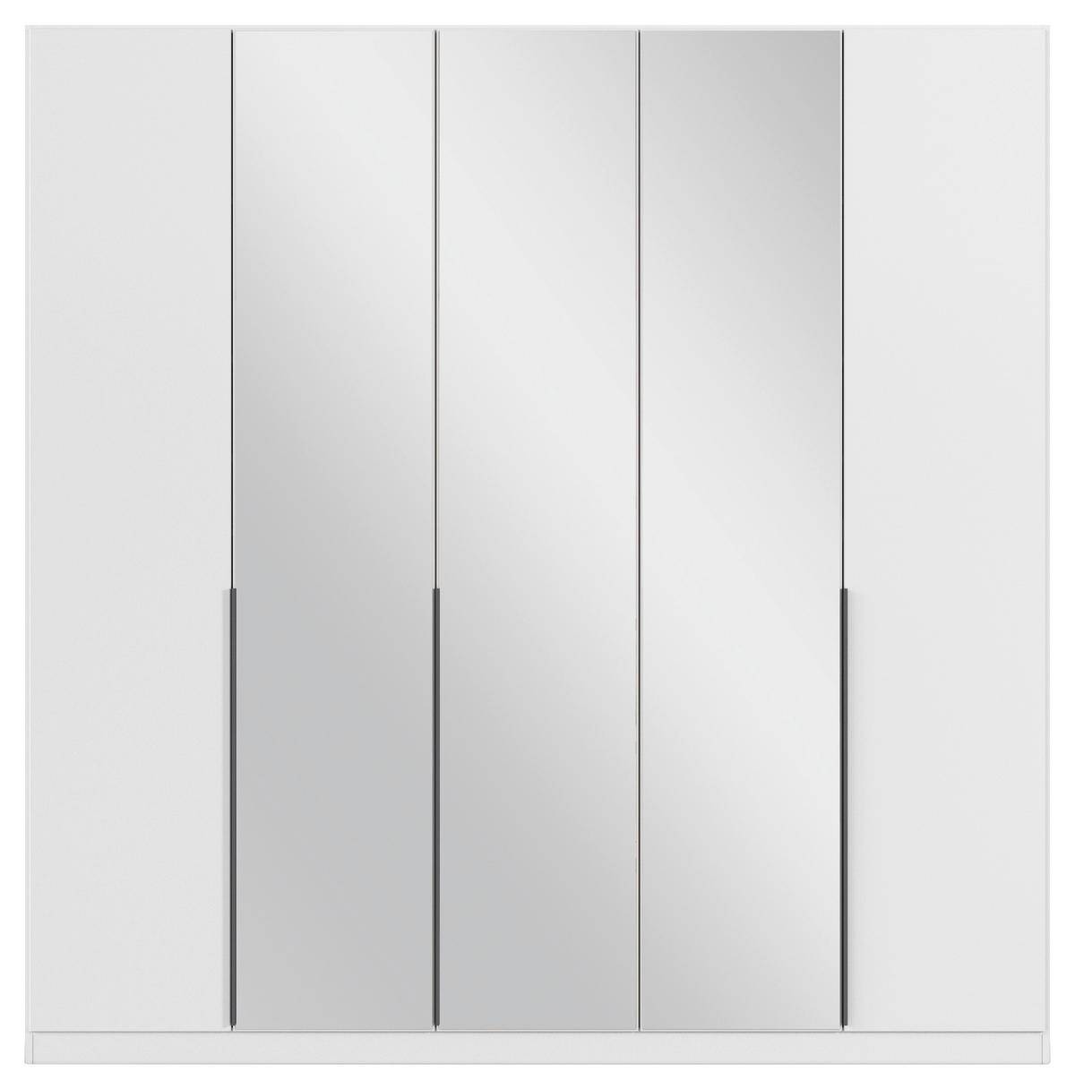 Dulap cu uși rotative ALABAMA - argintiu/alb, Modern, material pe bază de lemn (226/229/54cm) - Modern Living