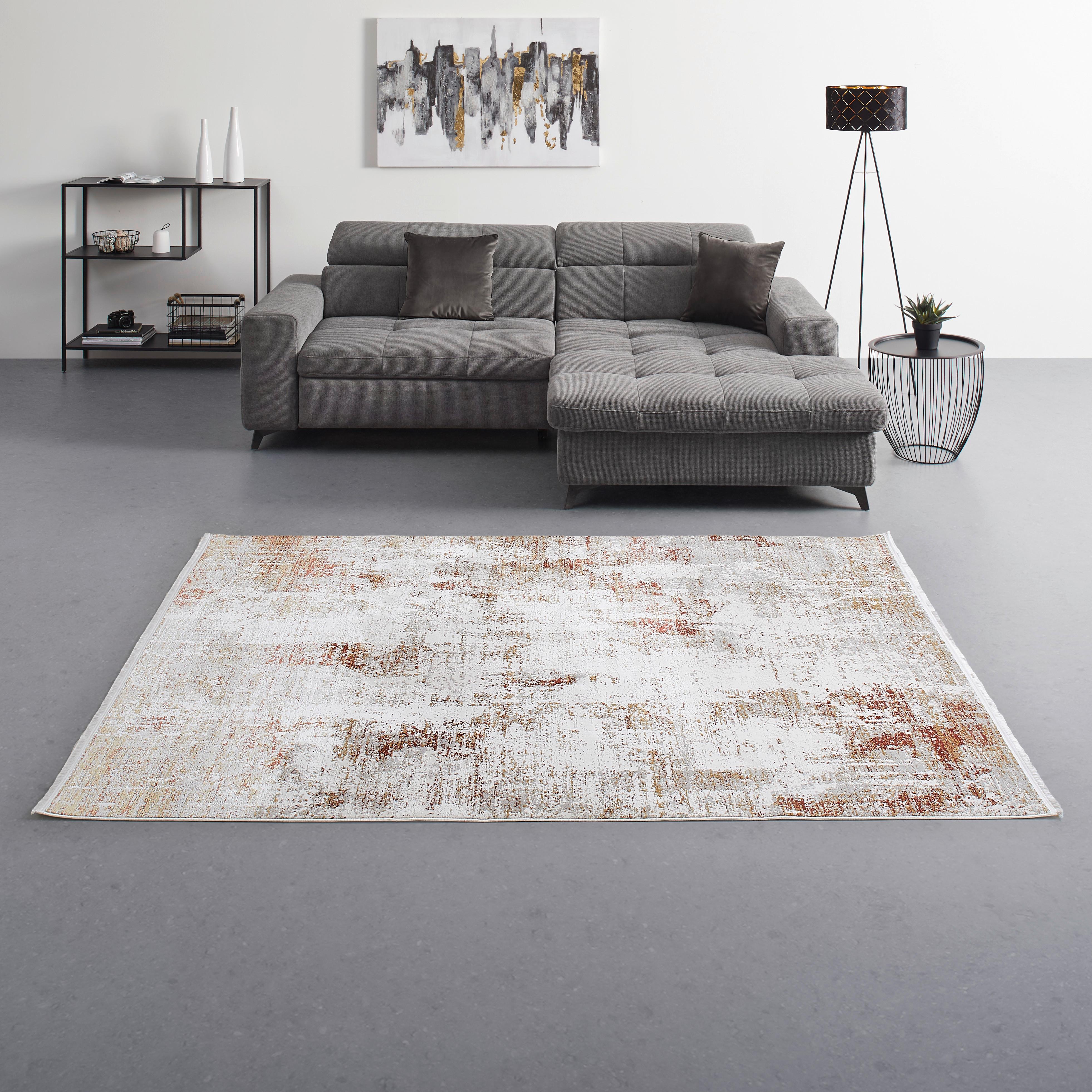 Webteppich Florenz 2 Sandfarben ca. 160x230cm - Sandfarben, MODERN, Textil (160/230cm) - Premium Living