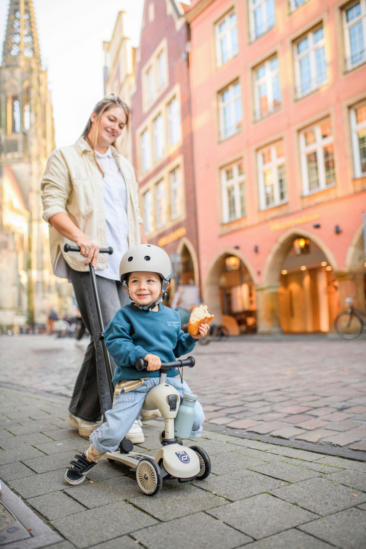 HULAJNOGA DLA DZIECI HIGHWAYKICK 1 PUSH&GO - jasnoszary, Trend, tworzywo sztuczne (3,1kg) - Scoot and Ride