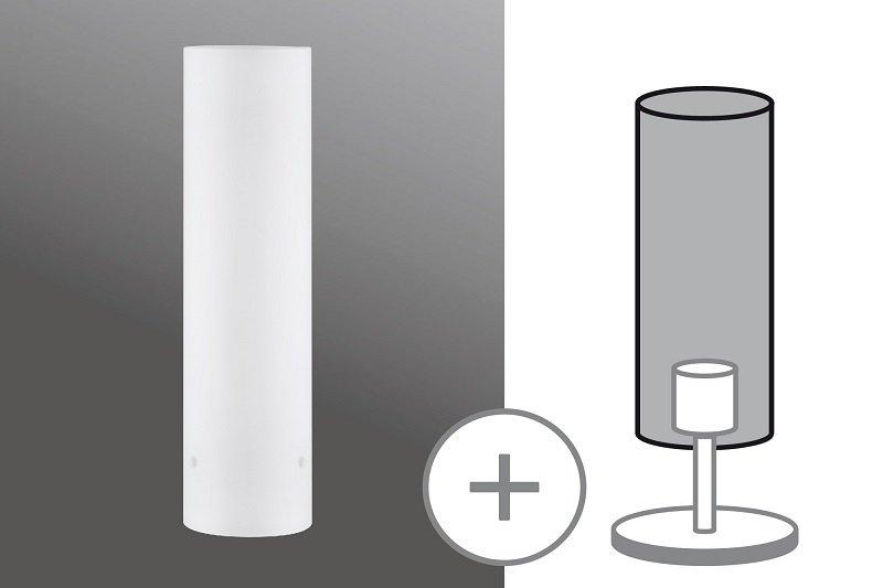 Schienensystem-Leuchtenschirm Livo in Weiß Ø ca. 7,5cm - Weiß, Design, Glas (7,5/28cm) - Paulmann