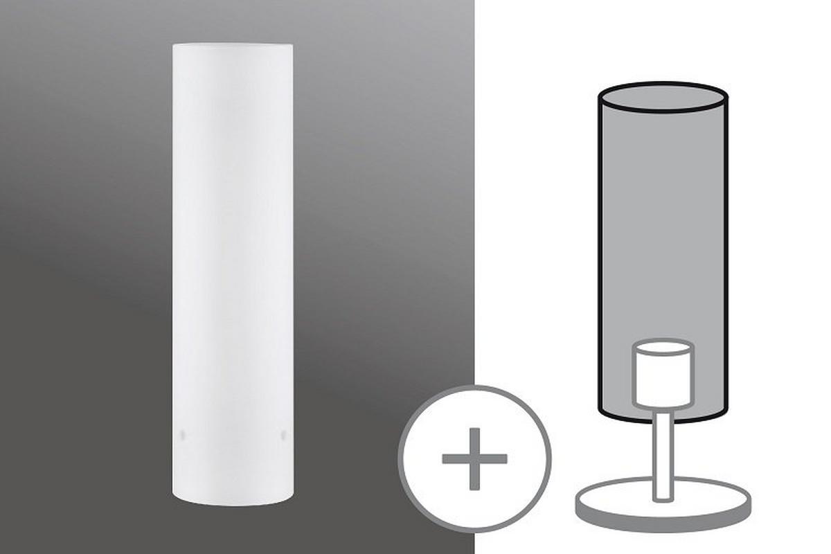 Schienensystem-Leuchtenschirm Livo in Weiß Ø ca. 7,5cm - Weiß, Design, Glas (7,5/28cm) - Paulmann
