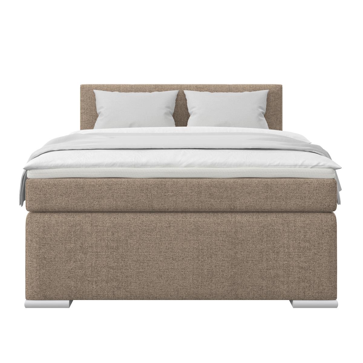 Boxspring Krevet Mira - cappuccino, Konvencionalno, metal/tekstil (140/200cm) - Best Price