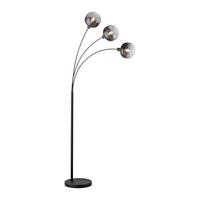 LED-Stehleuchte Zea Schwarz max. 25 Watt - Schwarz, MODERN, Kunststoff/Metall (95/95/160cm)