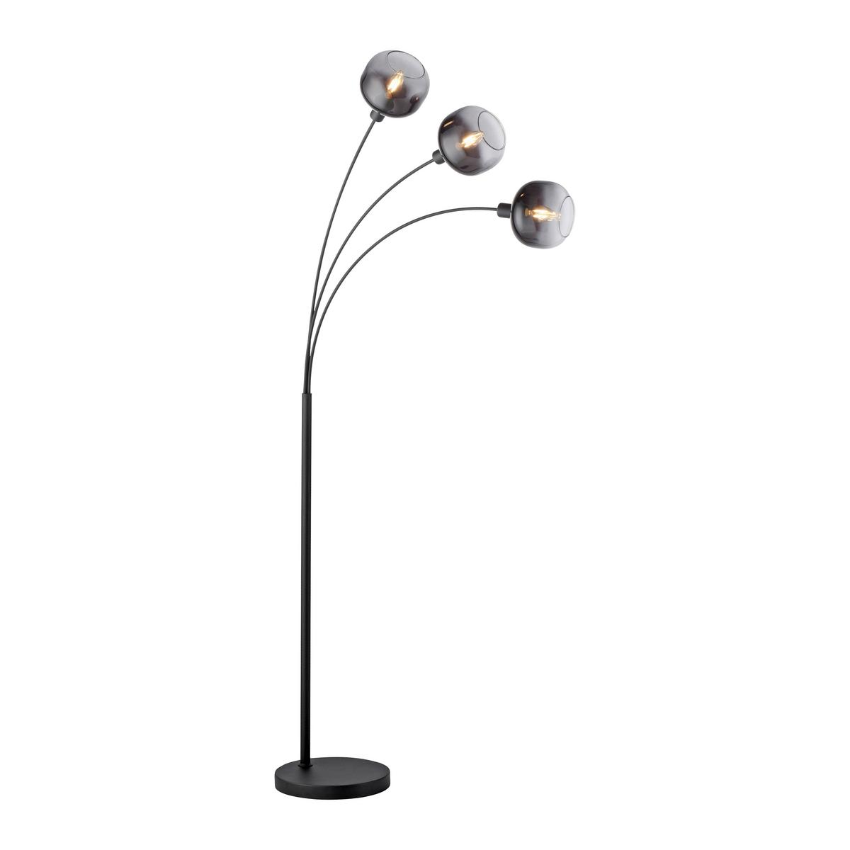LED-Stehleuchte Zea Schwarz max. 25 Watt - Schwarz, MODERN, Kunststoff/Metall (95/95/160cm)