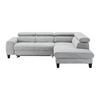 Kutna Garnitura Malibu - svijetlo siva, Moderno, tekstil/drvo (249/88/207cm) - Bessagi Home
