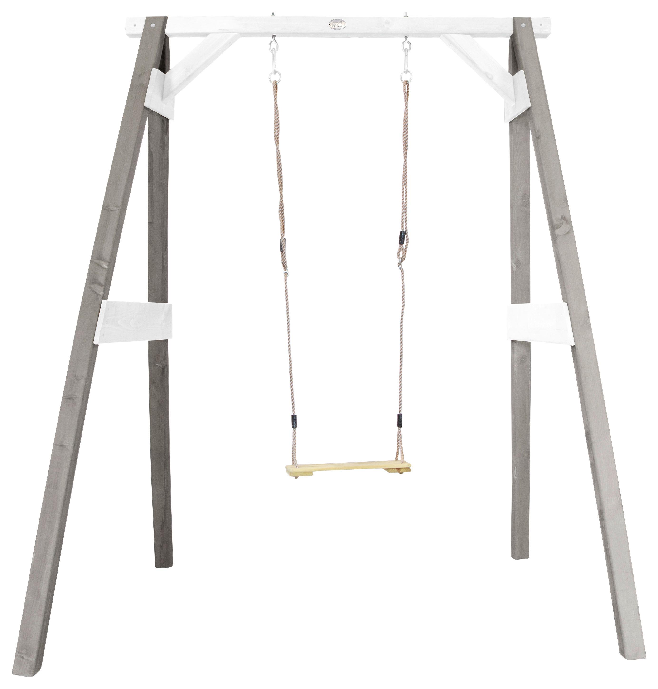 Schaukel Grau/Weiß - Weiß/Grau, KONVENTIONELL, Holz (181/207/160cm) - Ambia Garden