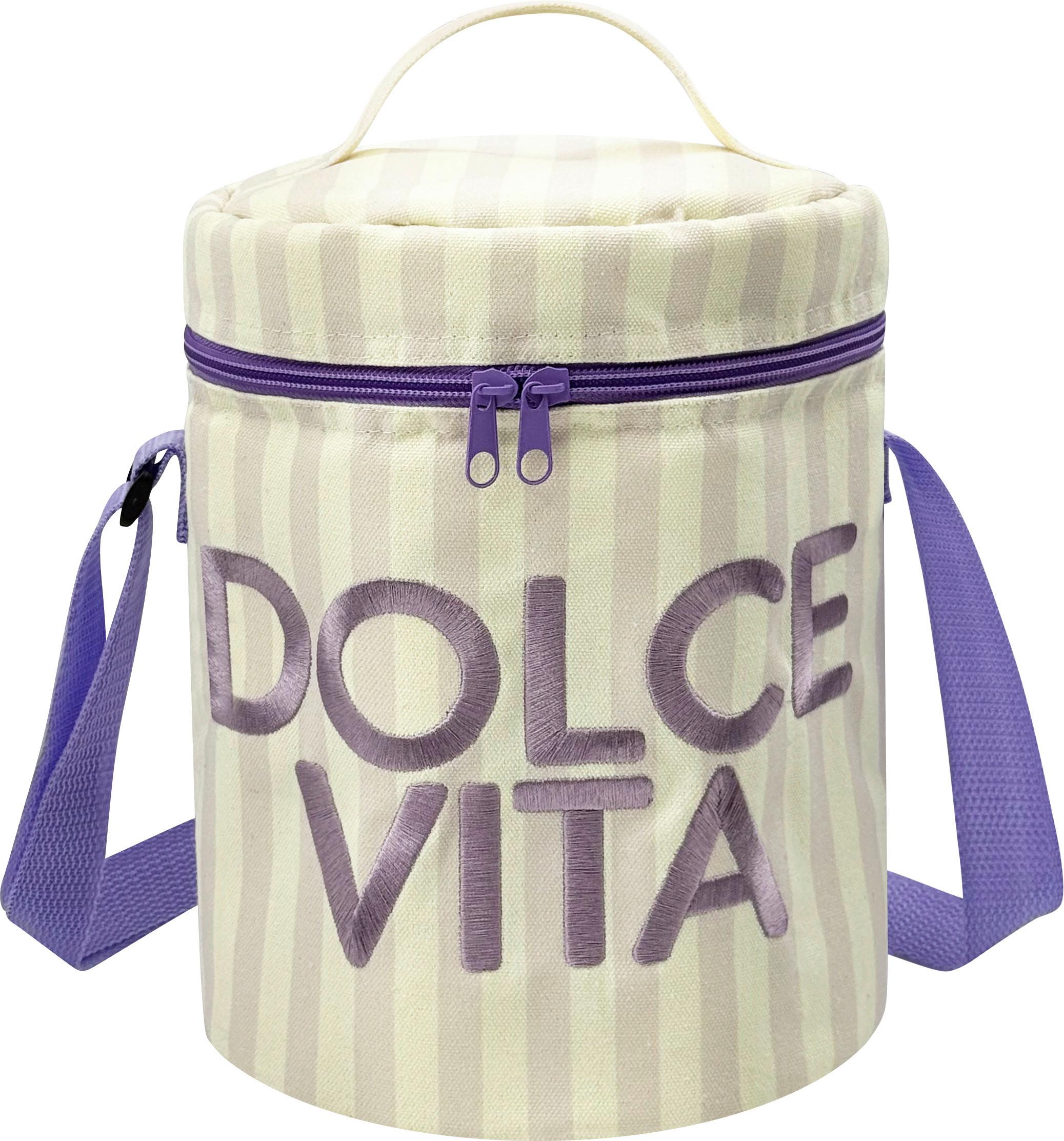 Kühltasche Dolce Vita Weiß/Flieder ca. 7l - Flieder/Weiß, KONVENTIONELL, Kunststoff/Textil (17/24/17cm) - Mömax
