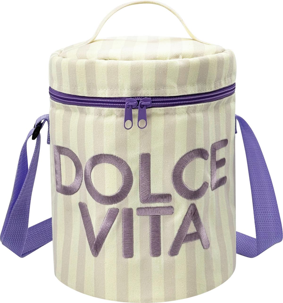 Kühltasche Dolce Vita Weiß/Flieder ca. 7l - Flieder/Weiß, KONVENTIONELL, Kunststoff/Textil (17/24/17cm) - Mömax