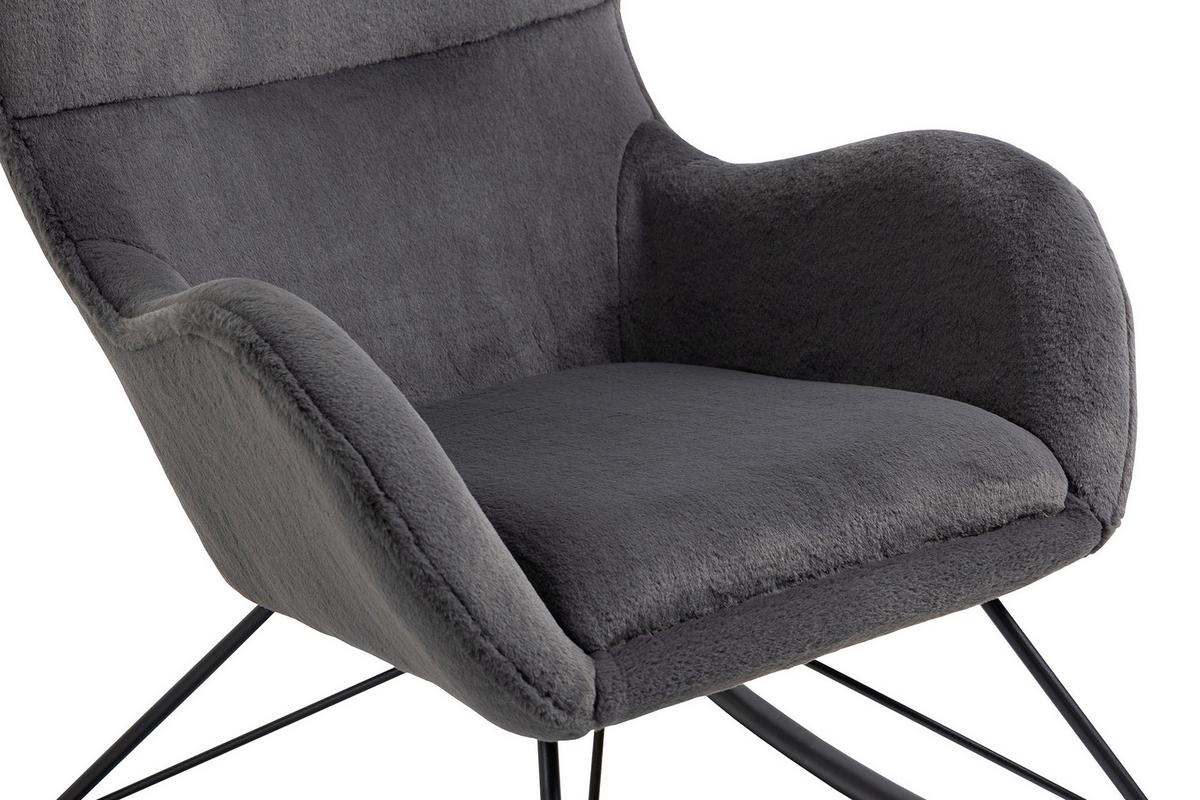 Gugalnik Lamb, Temno Siva - temno siva/barve hrasta, Moderno, kovina/tekstil (70/102/94cm) - Livetastic