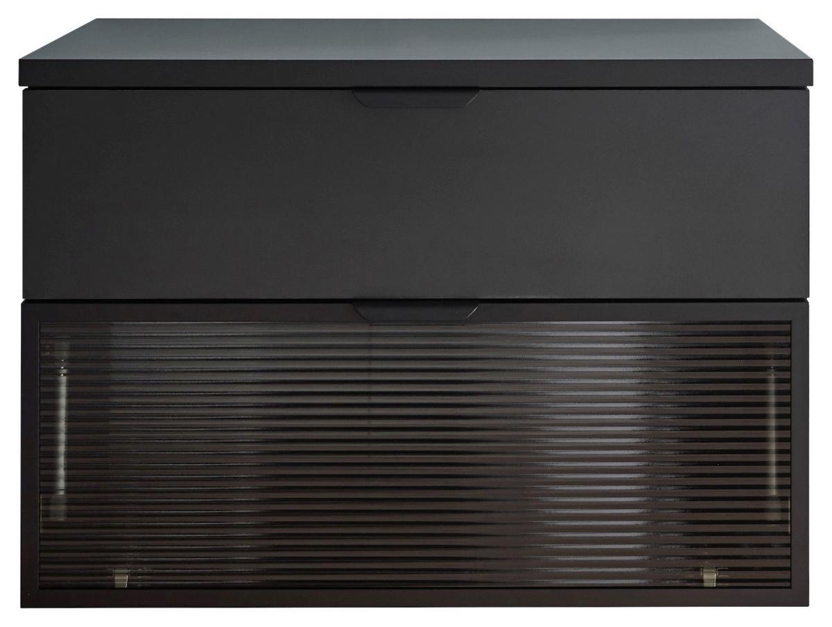 Mosdó Alatti Szekrény Diosa - fekete, Konventionell, faalapú anyag/üveg (80/55/46cm) - home24