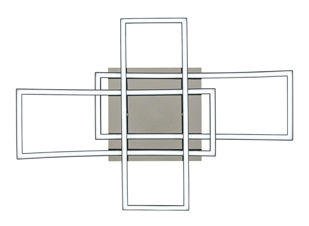 Led-deckenleuchte Enikö Schwarz/chromfarben Max. 42 W - barve kroma/črna, Moderno, kovina/umetna masa (59/81/16cm) - Mömax