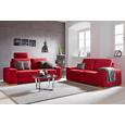 Zweisitzer-Sofa in Rot mit Rückenkissen - Rot, KONVENTIONELL, Holzwerkstoff (194/88/95cm) - Premium Living Zweisitzer-Sofa in Rot mit Rückenkissen - Rot, KONVENTIONELL, Holzwerkstoff (194/88/95cm) - Premium Living