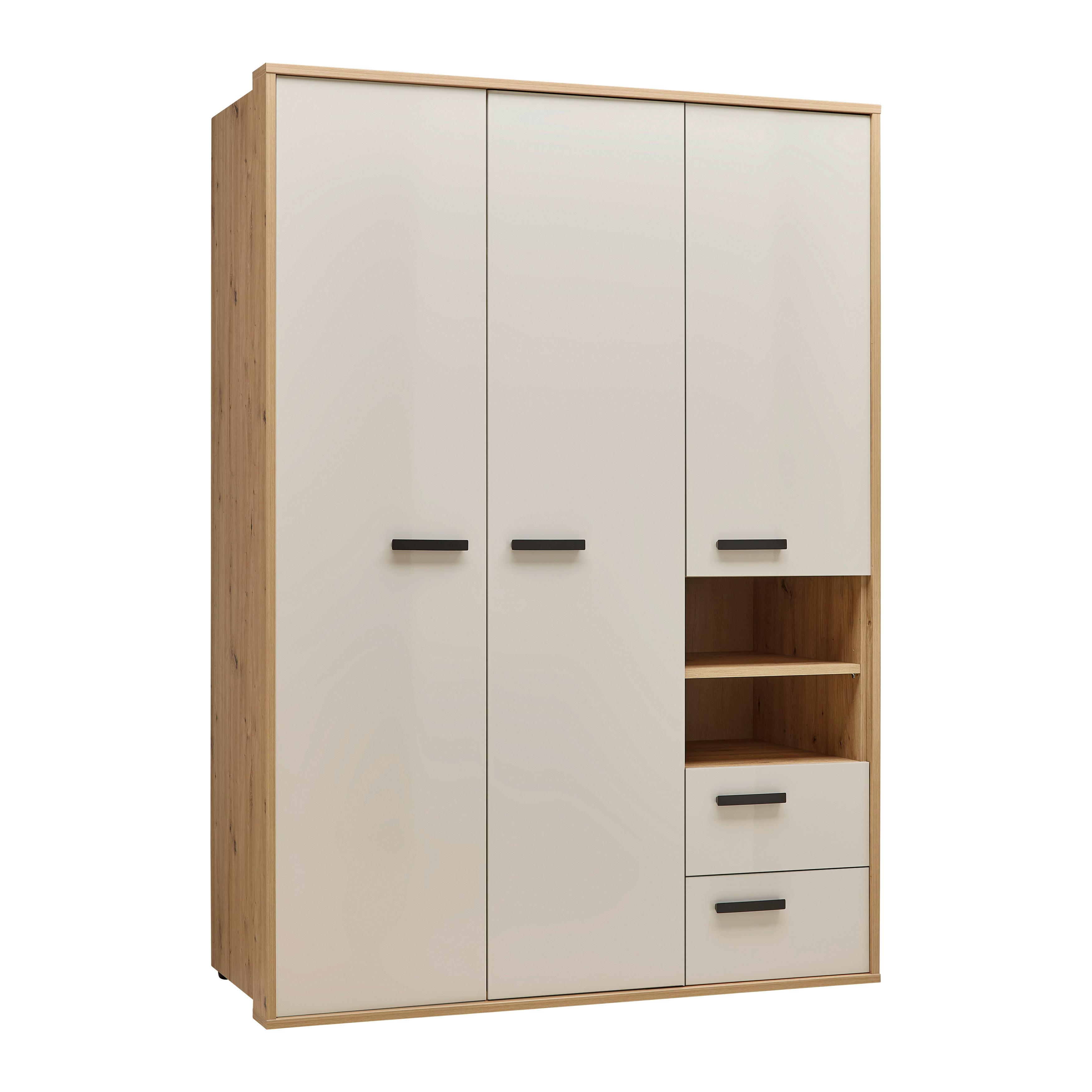 GARDEROB CASA MIA -EXKLUSIV- - ek Artisan/kashmir, Klassisk, metall/trämaterial (153/215/63cm) - Mömax