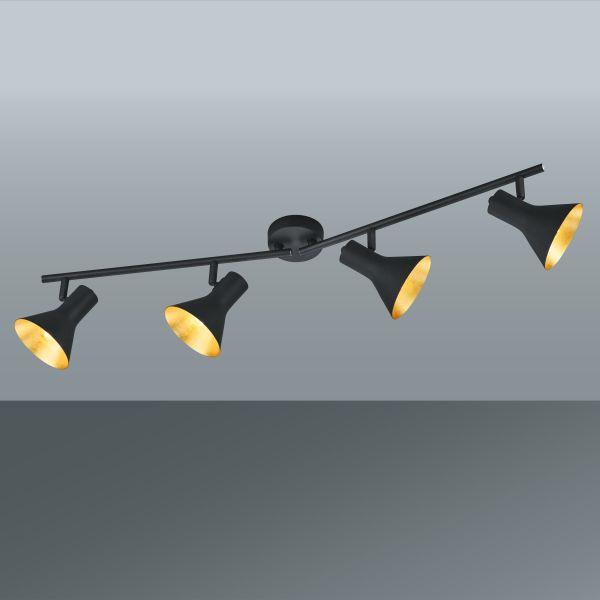 Strahler Nina, max. 40 Watt - Goldfarben/Schwarz, LIFESTYLE, Metall (84,5/21/11cm)