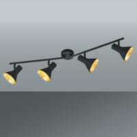 Strahler Nina, max. 40 Watt - Goldfarben/Schwarz, LIFESTYLE, Metall (84,5/21/11cm)