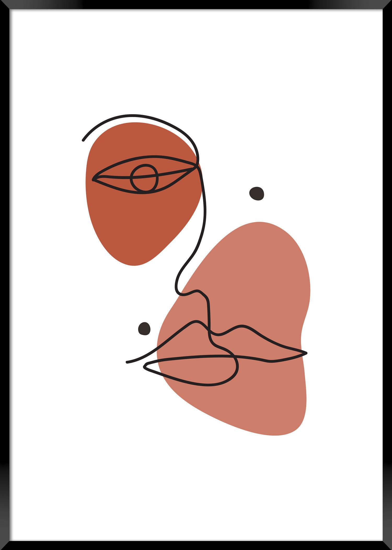 Bild Image ca. 50x70cm - Schwarz/Braun, Holzwerkstoff/Papier (50/70cm) - Modern Living