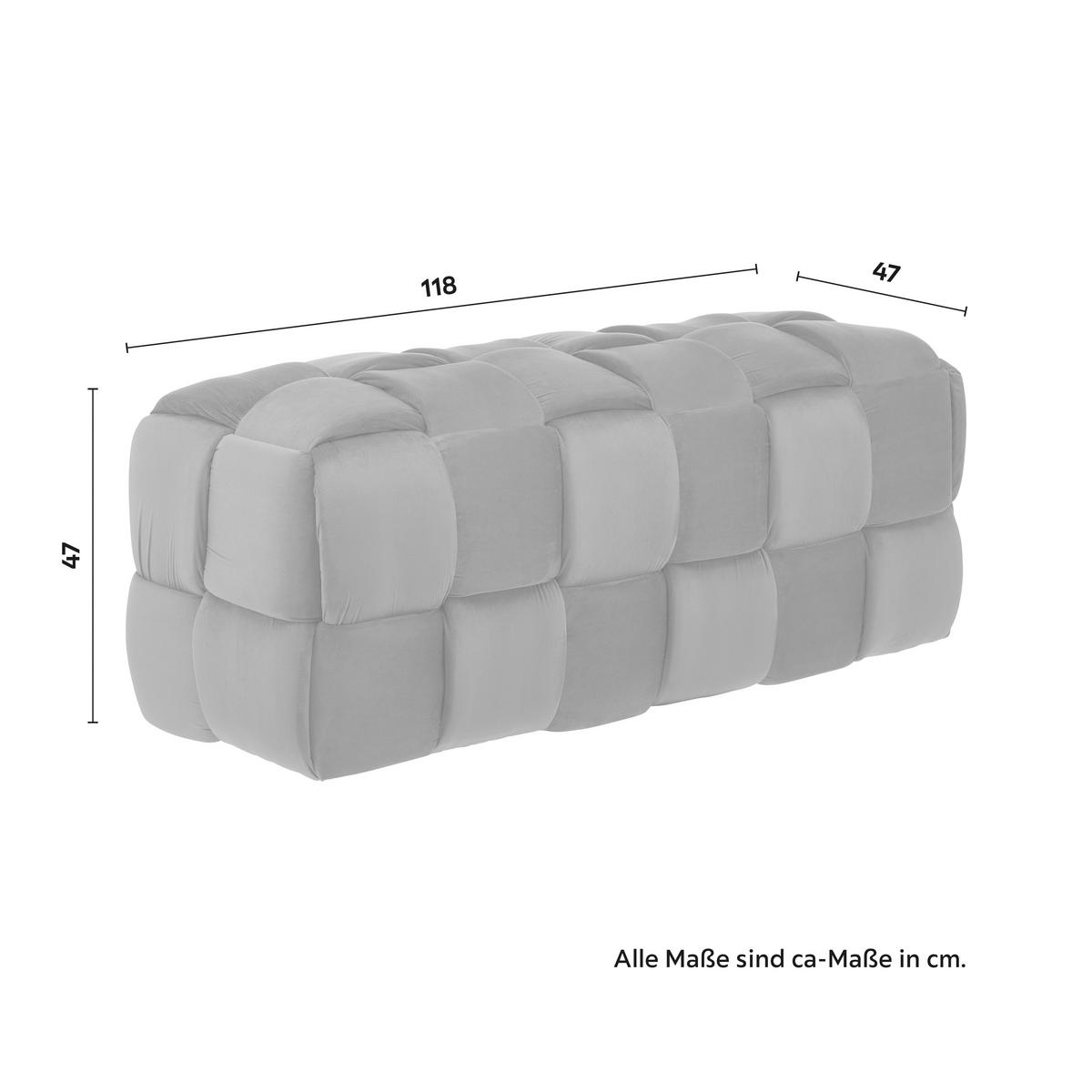 Ülőpad Ella - kék, Modern, textil/fa (118/47/47cm) - Bessagi Home