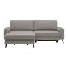 Wohnlandschaft Romeo Silberfarben - Silberfarben/Schwarz, KONVENTIONELL, Textil/Metall (167/87/234cm) - Zandiara