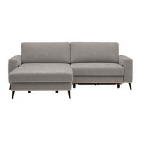 Wohnlandschaft Romeo Silberfarben - Silberfarben/Schwarz, KONVENTIONELL, Textil/Metall (167/87/234cm) - Zandiara