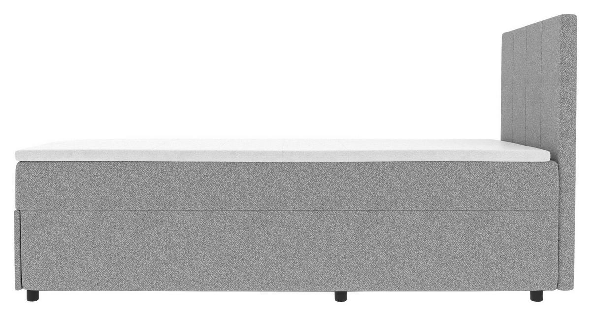 Boxbett Odin Anthrazit ca. 120x200cm - Anthrazit/Schwarz, KONVENTIONELL, Kunststoff/Textil (120/200cm) - Based