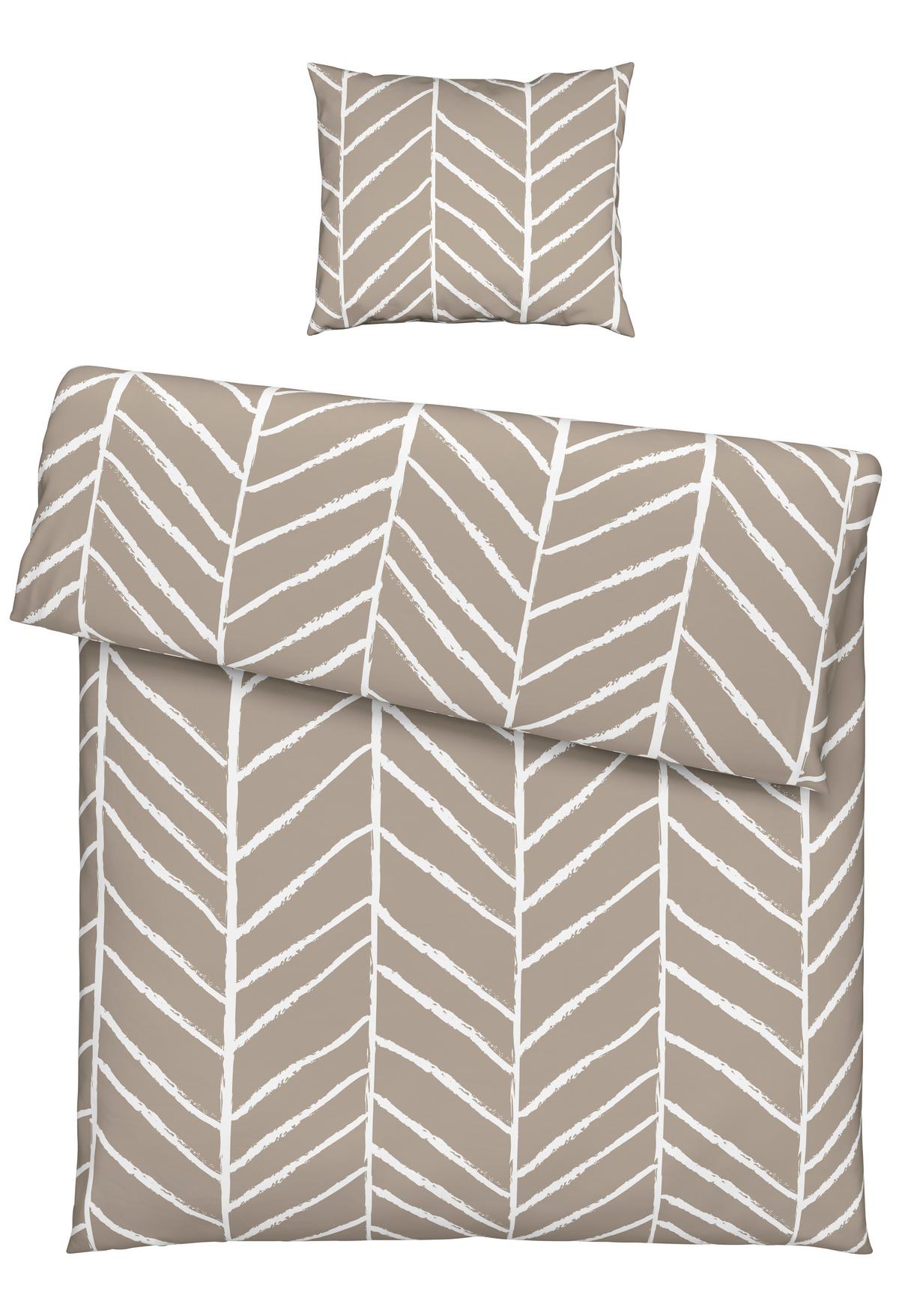 BETTWÄSCHESET MARBLE - Beige, Konventionell, Textil (160/210cm) - Modern Living